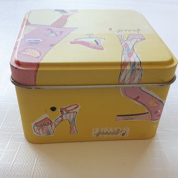 Rare 2000 Fossil Tin Shoes Empty - Picture 3 of 6
